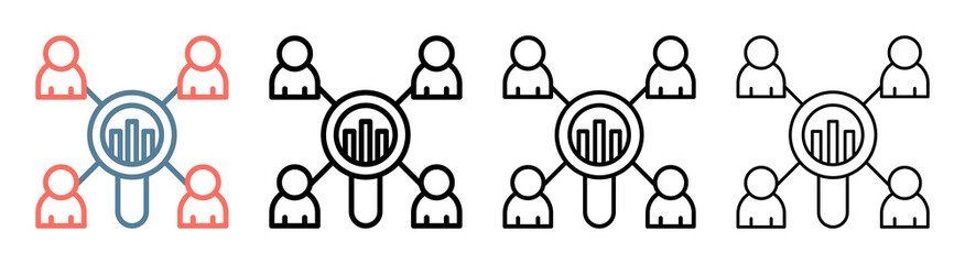 Competitor Analysis Icon Collection Set Different Style