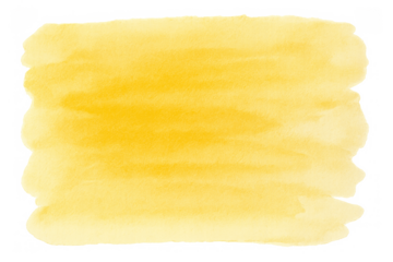 Yellow watercolor paint texture forming a horizontal brush stroke, creating an artistic abstract background element