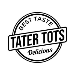 Tater tots logo vector letter illustration