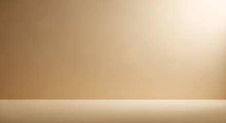 Beige Brown Studio Background Product Display Empty Stage Copy Space