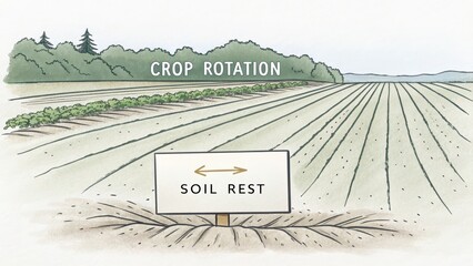 Crop rotation and soil rest in agricultural field