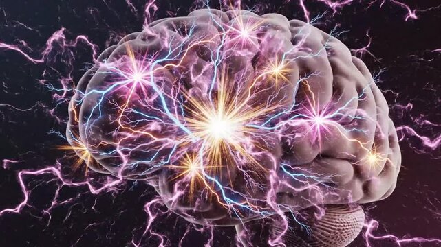 Brainstorm Cerebral cortex pulses with energy