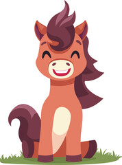 Cute cartoon horse character for 2026 Chinese New Year celebration