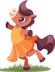 Cute cartoon horse character for 2026 Chinese New Year celebration