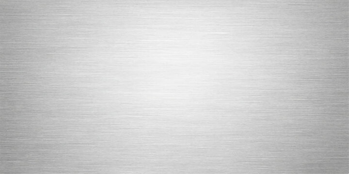Brushed silver aluminum metal plate texture background with a blank metallic surface pattern