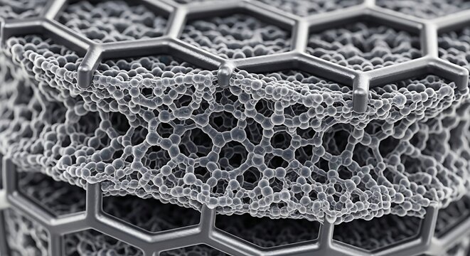 Porous Material Microscopic Structure with Complex Interconnected Network