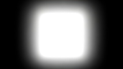 Abstract glowing rounded rectangle shape isolated on white background