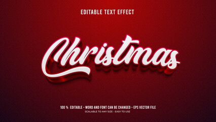 christmas editable text effect 3d	