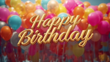 Colorful Balloons Celebrate a Joyful Birthday Party With Festive Vibes and Vibrant Decorations