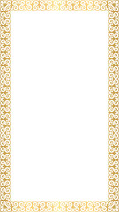 Golden Kazakh ornamental frame 9x16 S1-02