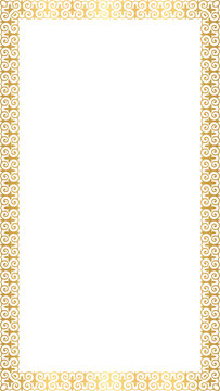 Golden Kazakh ornamental frame 9x16 S1-02