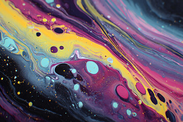 neon fluid art with vibrant glowing colors creating a dynamic high energy abstract design