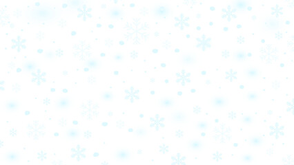 Abstract background of blue snowflakes on a transparent background. Vector illustration