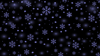 Abstract background of blue and purple snowflakes. Vector illustration