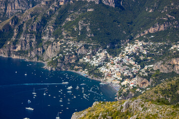 Obraz premium View of Amalfi Coast and Positano, Campania, Italy