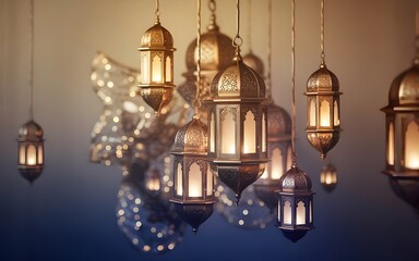 Obraz premium Ramadan Evening Lights Texture