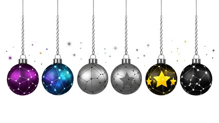 Christmas ornaments hanging decoration holiday festive celebration balls