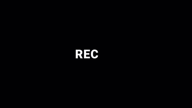 Recording button animation on transparent background, recoding button animation in 4k, simple recording icon animation with&nbsp;alpha&nbsp;channel.