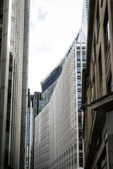 Modern Urban Architecture With Tall Contemporary Glass And Steel Office Buildings