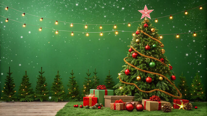 christmas tree and gifts