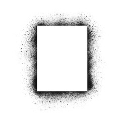 Spray paint rectangle frame. Graffiti rectangle with empty space for your design. Vector EPS 10