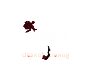 Corrupted 'ERROO' message with distorted words on black screen