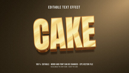 cheese cake editable text effect 3d vector
