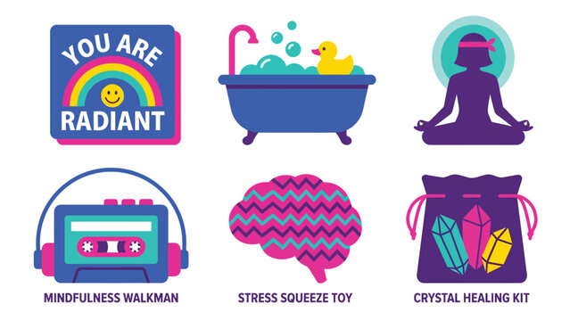 Self-Care Icons: Mindfulness and Wellness