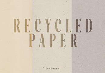 5 Gray Recycled Kraft Paper Texture Overlays