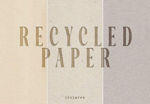 5 Gray Recycled Kraft Paper Texture Overlays