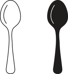Spoon Icon Vector & Silhouette Pack