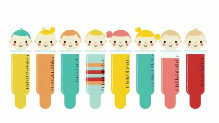 Video A group of kids holding hair combs, suitable for s, education or creative projects