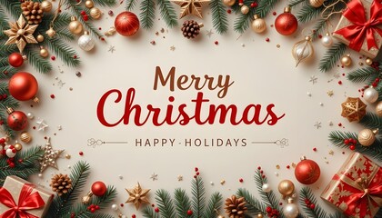 christmas background with christmas tree and balls