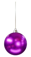 Obraz premium Vintage 3D Purple Christmas Ball Ornament on a String