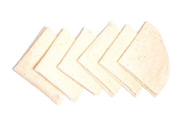 Mexican Corn Tortillas isolated on white background