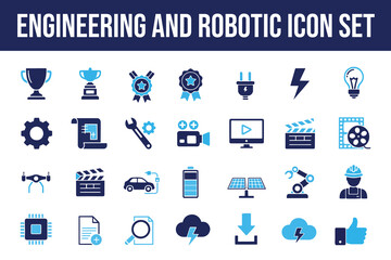 Engineering and Robotic Icon Set