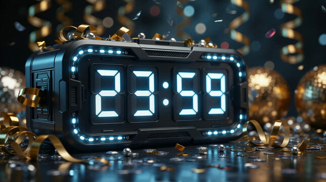 New Year Digital Countdown Clock