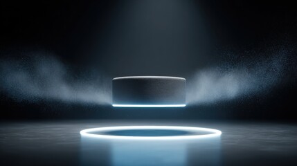 Modern tech device with sleek design and vibrant lighting effects showcased.