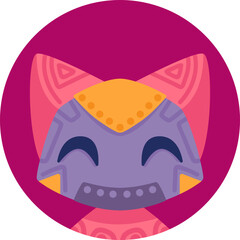 Cute robot icon with friendly face and antenna. Perfect AI chatbot avatar for digital assistant apps, tech support interfaces, and virtual communication platforms.
