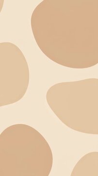 Abstract background with organic, rounded shapes in soothing shades of beige and brown, a minimalist and modern aesthetic pattern