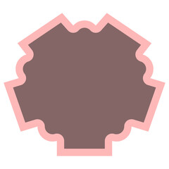Cute Wavy Frame/Badge Vector