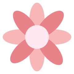Simple Pink Daisy Flower Vector
