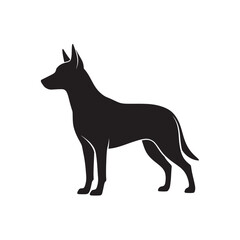 black dog silhouette
