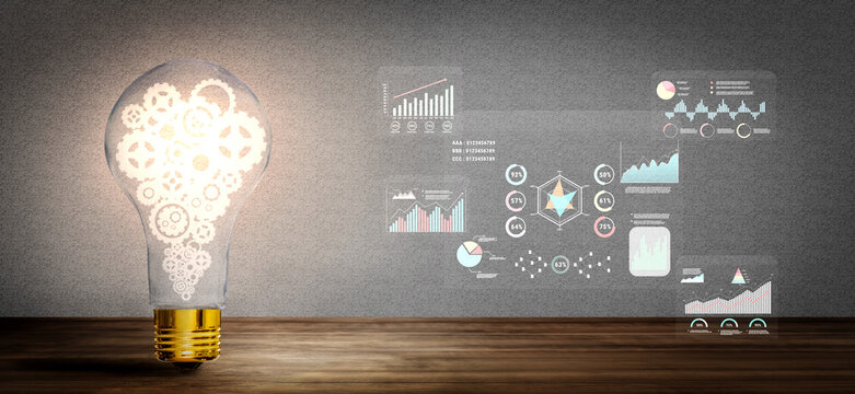 A data analytics interface for visualizing business performance metrics. A collection of charts and graphs for strategic reporting and company analysis. Motif
