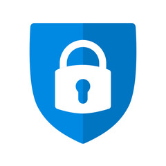 Strong blue shield-lock illustration showing reliable privacy defense and secure access. Excellent for web apps, authentication systems, and tech branding.