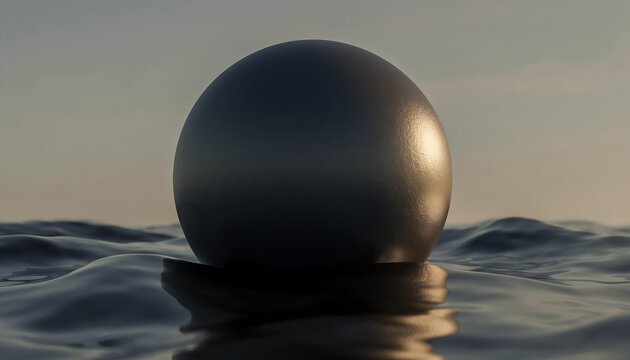 Dark Orb Above Water A Mysterious Presence Over the Ocean