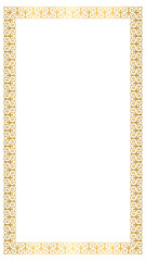 Golden Kazakh ornamental frame 9x16 S1-02