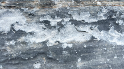 Weathered gray stone surface with natural white patterns and texture details