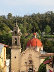 small Christmas magical town-pueblo magico- of Tlalpujahua in Michoacan, Mexico
