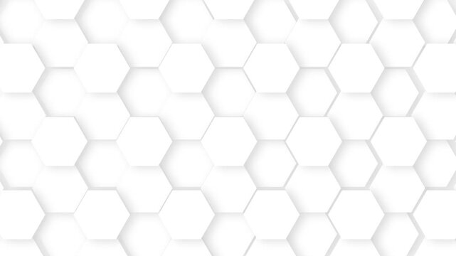 Hexagon geometric surface pattern with white hexagons and soft shadows for modern designs. Ideal for backgrounds, prints, packaging.